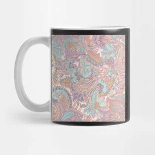 Pretty Pink and Blue Paisley Pattern Mug